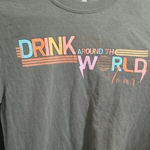 New Epcot Center Drink Around The World Tour (Slight Print Transfer) Men's S